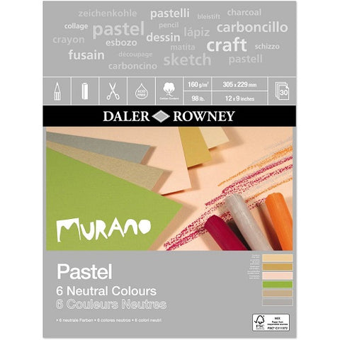 Daler Rowney Murano Pastel Pad - Neutral Colours - 12" x 9"