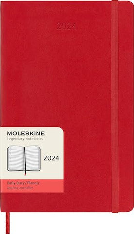 2024 - MOLESKINE DAILY DIARY - Large - Sofback - Red