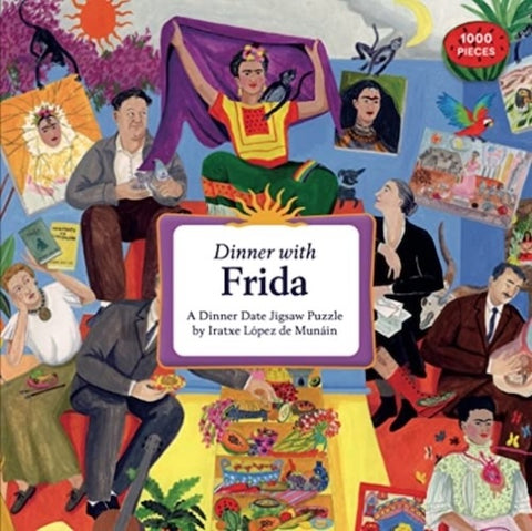 DINNER WITH FRIDA 1000 Piece Jigsaw - by Iratxe Lopez de Munain - 27.1" x 27"