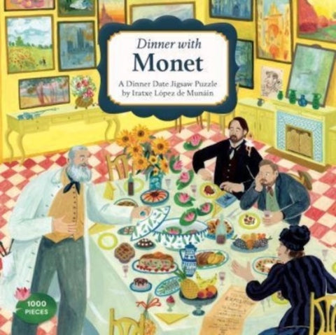 DINNER WITH MONET 1000 Piece Jigsaw - by Iratxe Lopez de Munain - 27.1" x 27"