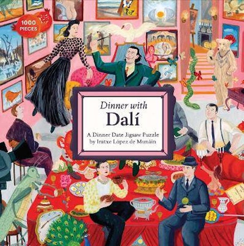 DINNER WITH DALI 1000 Piece Jigsaw - by Iratxe Lopez de Munain - 27.1" x 27"