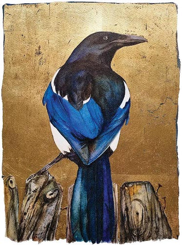 JACKIE MORRIS - JM8014 - Lost Words - Signed Limited Edition Print - Magpie - Premium Edition