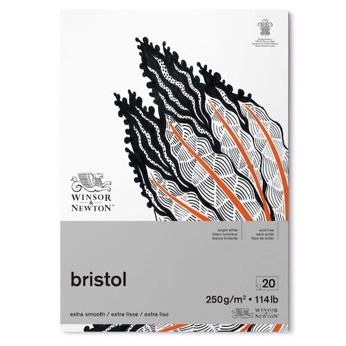 WINSOR & NEWTON Artists Pad - Bristol Board - Extra Smooth Surface - A3
