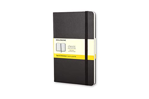 MOLESKINE NOTEBOOK - BLACK HARD COVER - SQUARED PAPER - Pocket Size