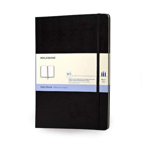 MOLESKINE NOTEBOOK - BLACK HARD COVER - SKETCHBOOK - A4