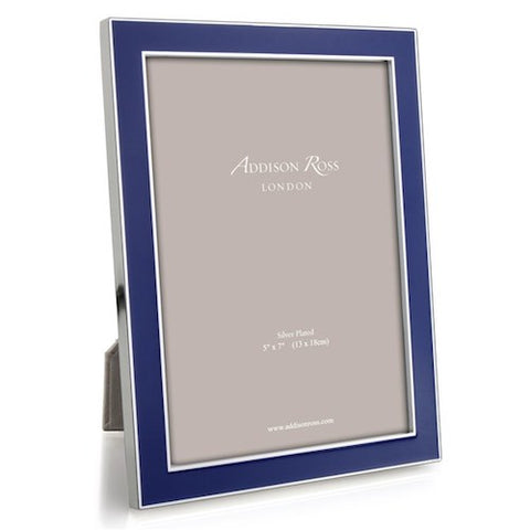ADDISON ROSS Enamel Photograph Frame - Royal Blue - 4" x 6"