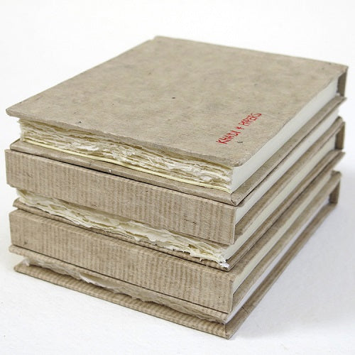 KHADI HANDMADE RAG PAPER HARDBACK SKETCHBOOK HB4WS 13 x 16 cm White Smooth