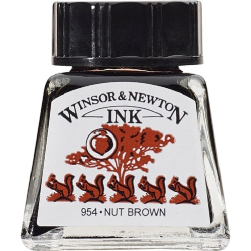 WINSOR & NEWTON DRAWING INK 14ml - Nut Brown