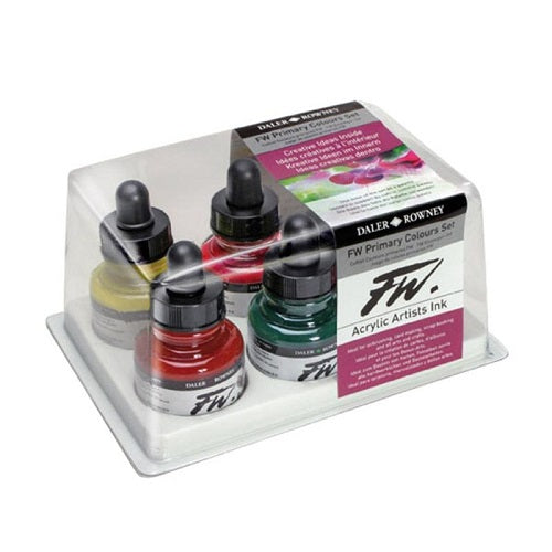 DALER ROWNEY FW ACRYLIC INK PRIMARY COLOURS - Set of 6