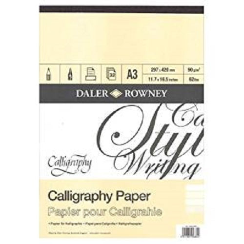 Daler Rowney Calligraphy Pad - 30 sheets 90gsm - A3