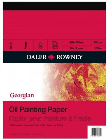 DALER ROWNEY GEORGIAN OIL PAINTING PAD -  12 Sheets - 16x12 inches
