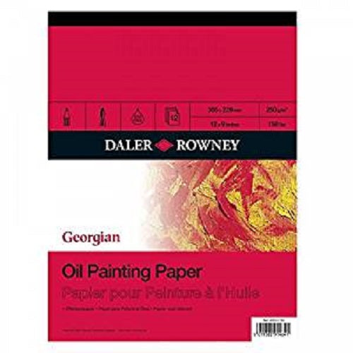 DALER ROWNEY GEORGIAN OIL PAINTING PAD -  12 Sheets - 12x9 inches