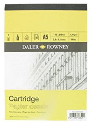 Daler Rowney Smooth Cartridge Paper Pad - 130 gsm - A5