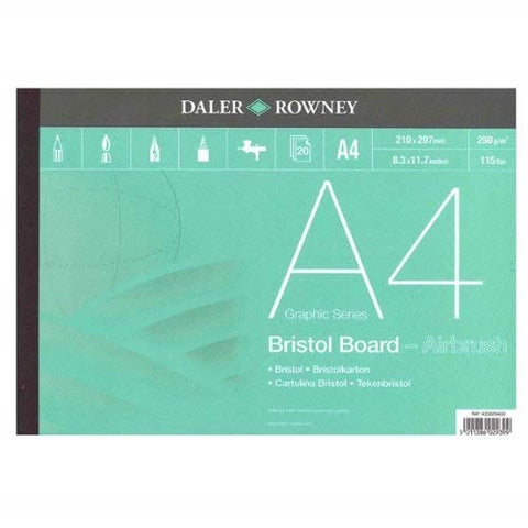 DALER ROWNEY BRISTOL BOARD ART PAD -  Smooth Surface - A4