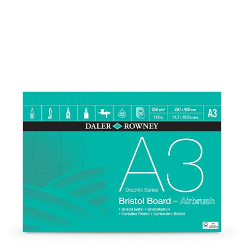 DALER ROWNEY BRISTOL BOARD ART PAD -  Smooth Surface - A3