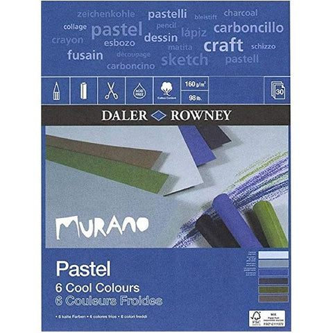 Daler Rowney Murano Pastel Pad - Cool Colours - 12" x 9"