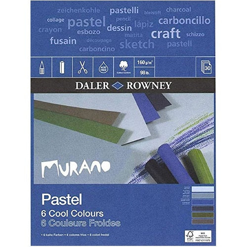 Daler Rowney Murano Pastel Pad - Cool Colours - 16" x 12"
