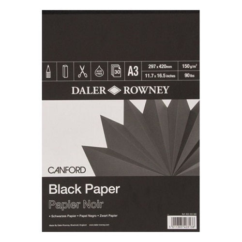Daler Rowney Canford Black Paper Pad - A3