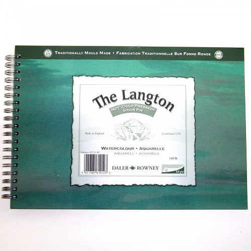 DALER ROWNEY LANGTON WATERCOLOUR COLD PRESSED SPIRAL PAD - 12" X 9"
