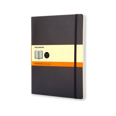 MOLESKINE NOTEBOOK - BLACK SOFT COVER - RULED - Large