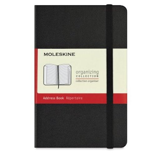 MOLESKINE - BLACK HARD COVER - ADDRESS BOOK- Large Size