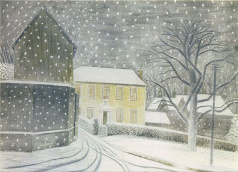 Canns Down Pack of 5 Charity Christmas Cards by Eric Ravilious - Halstead Road in Snow