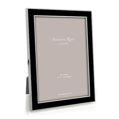 ADDISON ROSS Enamel Photograph Frame - Black - 5" x 7"