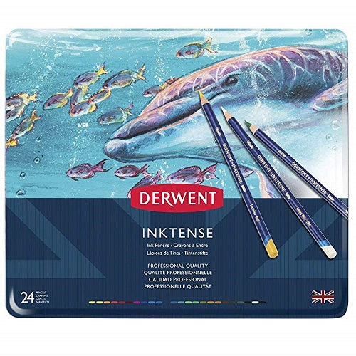 DERWENT INKTENSE PENCILS - Tin of 24 Pencils