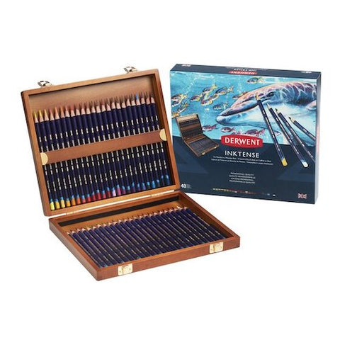 DERWENT INKTENSE PENCILS - Wooden Box of 48 Pencils
