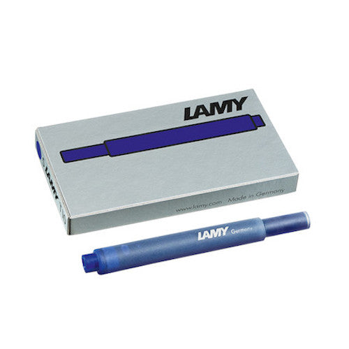 LAMY T10 INK CARTRIDGES - One Pack of 5 - Washable Blue