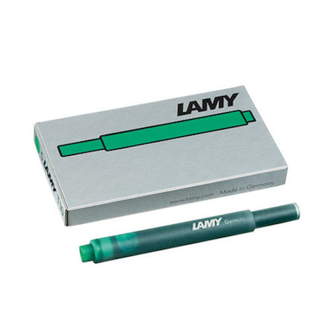 LAMY T10 INK CARTRIDGES - One Pack of 5 - Green