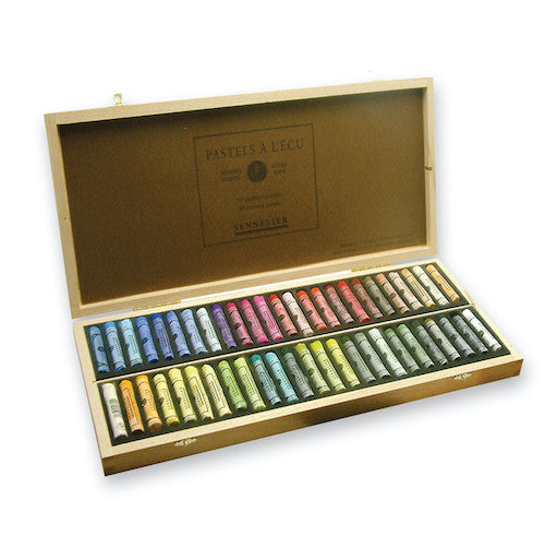 Sennelier Extra Soft Pastels Set 50 in a Wooden Box