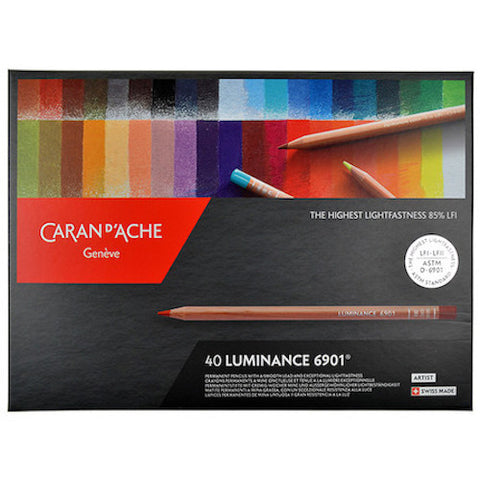 CARAN d'ACHE Luminance 6901 Colour Pencils - Set of 40