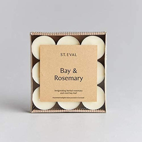 ST EVAL Scented Tea Lights - Box of 9 - Bay & Rosemary