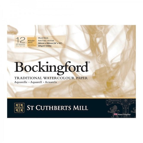 BOCKINGFORD Watercolour Pad 140lb - Rough Surface - 12 Sheets - 14 x 10 inches