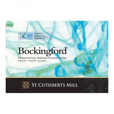 BOCKINGFORD Watercolour Pad 140lb - Not Surface - 12 Sheets - A4