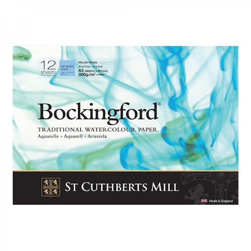 BOCKINGFORD Watercolour Pad 140lb - Not Surface - 12 Sheets - A3
