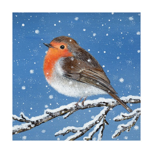 Christmas Cards - Pack of 8 by Lucy Grossmith - Robin in the Snow