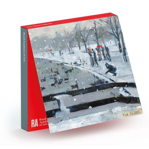 Christmas Cards - Wallet of 10 by Ken Howard - Snow in Hyde Park