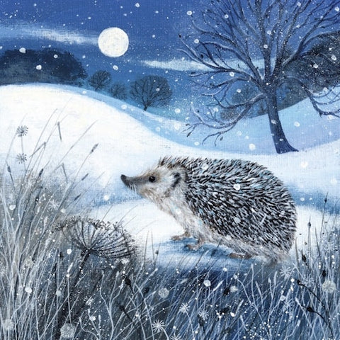 Christmas Cards - Pack of 8 by Lucy Grossmith - Hedgehog and Moon