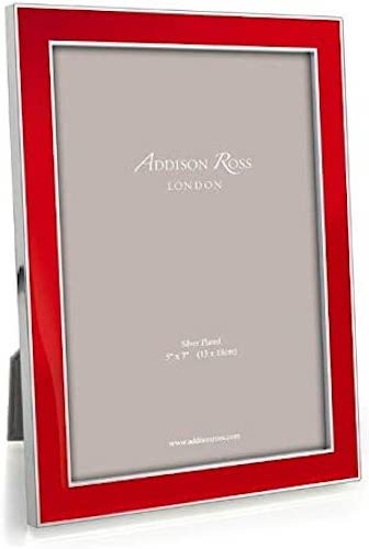 ADDISON ROSS Enamel Photograph Frame - Red - 4" x 6"