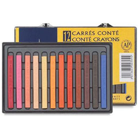 Conte Crayon Set - 12-Color Portrait Set