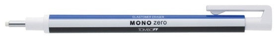 Tombow Eraser Mono Zero Round Shape Blue-White-Black - 2.3mm